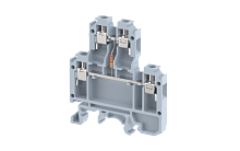 Клемма проходная винтовая с электронными компонентами 2,5 мм2, двухуровневая, с резистором, на 4 подключения, черная KUDD4R_MTXXX-BLACK | код 1102520365 | Elmex