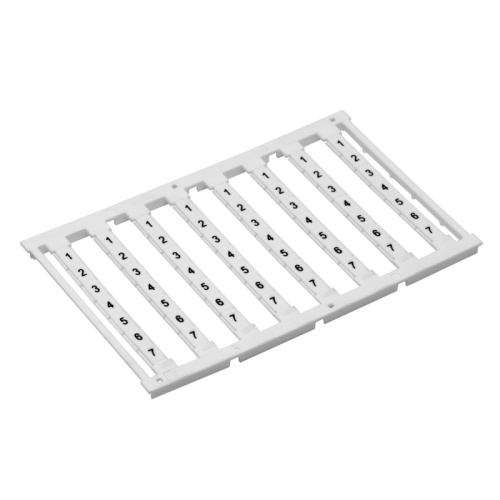 Маркировка для клемм, ширина 5 мм, узкая, для клемм Push-in, белая, без надписей , 1 шт. = карта из 96 маркеров | код NUPUTUK-5F | DKC