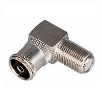 Переход F-гнездо - ТВ-гнездо RUICHI, угловой | код 114263 | Ruichi