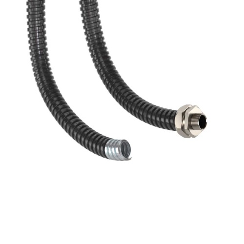 Металлорукав DN 50мм в герметичной ПВХ изоляции, Dвн 50,5 мм, Dнар 57,0,25 м, цвет чёрный | код 6071R-050N | DKC фото 2