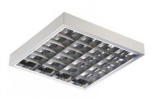 Светильник TL418-1 без ламп IP20 I класс УХЛ4 Зеркальный -1 накладной, 620х620, зеркальный растр, ЭмПРА (класс энергосбережения EEI=B2) Helvar, Philips и т.п. | код 10201 | Technolux