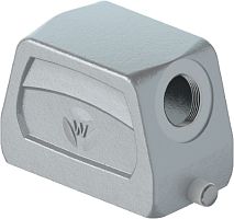 Крышка на кабель, разъема REVOS, Size 6, без уплотнителя, без защелки, 1 отверстие с резьбой для кабельных вводов M25x1,5, с боковым расположением, материал корпуса: алюминиевый сплав | код 70.353.0635.1 | Wieland