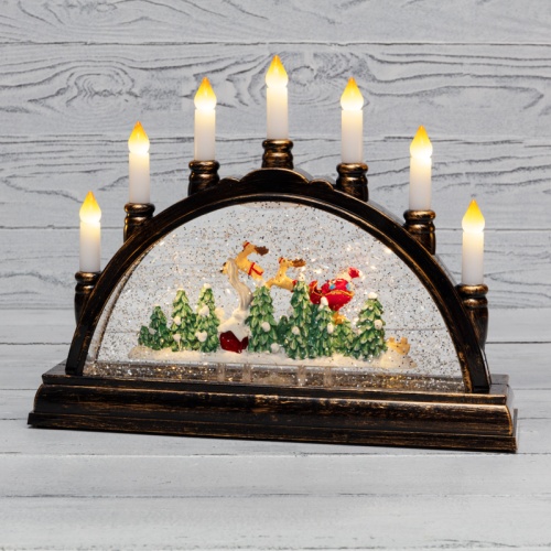 Декоративный светильник Подсвечник с эффектом снегопада NEON-NIGHT | код 501-164 | NEON-NIGHT