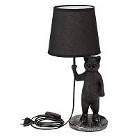 Светильник декоративный настольный МОБИ Кот с зонтом , с цоколем Е14, 40 Вт, цвет черный REXANT | код 603-1018 | REXANT