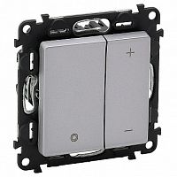 Светорегулятор клавишный VALENA LIFE, 400 Вт, алюминий | код. 752662 | Legrand