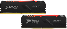 Память DDR4 2x32GB 3600MHz Kingston KF436C18BBAK2/64 Fury Beast Black RGB RTL Gaming PC4-28800 CL18 DIMM 288-pin 1.35В dual rank с радиатором Ret | код 1909859 | Kingston