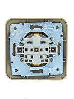 Розетка 1-м СП ASTI 16А IP20 с заземл. с крышкой термопласт в сборе золото. LEZARD 7081-3636-123В