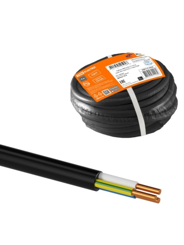 Кабель ВВГнг(А)-LS 3х2.5 ок(N. PE)-0.66 ГОСТ (бухта 10м) | код SQ0117-0436 | РЭМЗ ТМ Кабель ВВГнг(А)-LS 3х2.5 ок(N. PE)-0.66 ГОСТ (бухта 10м) | код SQ0117-0436 | РЭМЗ ТМ