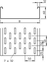 Кабельный листовой лоток перфорированный 60x200x3000 | код 6055206 | OBO Bettermann