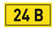 Знаки электробезопасности наклейка 24В 35х100мм HLT | код 081-26-034 | HLT