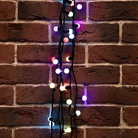 Гирлянда светодиодная Мультишарики O17,5мм 10м 100 LED RGB черный ПВХ IP65 медленная смена цвета 230В нужен блок 303-500 NEON-NIGHT | код 303-509-4 | NEON-NIGHT
