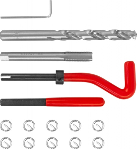 TRIS101 Набор для восстановления резьбы M10x1.0, 15 предметов | код TRIS101 | Thorvik