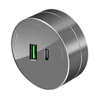 MuitiTrack Розетка 2хUSB (тип А+С) 18Вт, 5В/3А Графит | код MTK13003G | Systeme Electric