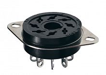 Штепсельный разъем 8-штырьков для реле 60.12, таймера 88.12, под пайку, монтажный фланец | код 9012 | FINDER