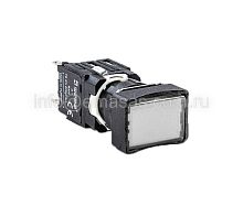 Кнопка нажимная, возвратная, прямоугольная, белая (1НО) | код D100DDB | EMAS