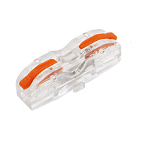 PCT-221A Клемма проходная универ. строит.-монтаж. с рычаж. с фланцем 1-проводная 0.08-2.5мм2 (25шт/уп), шт | код PCT-221A | SUPU