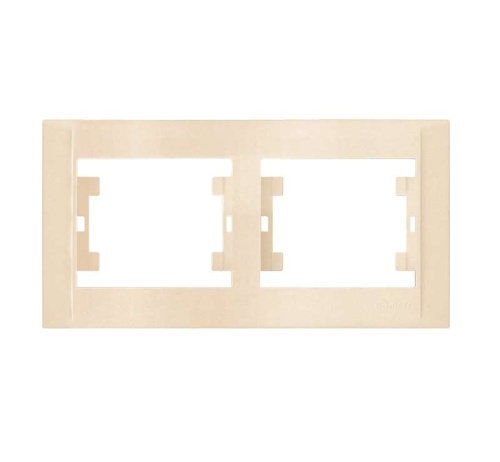 Defne Рамка 2 поста бежевая | код 42010702 | Makel