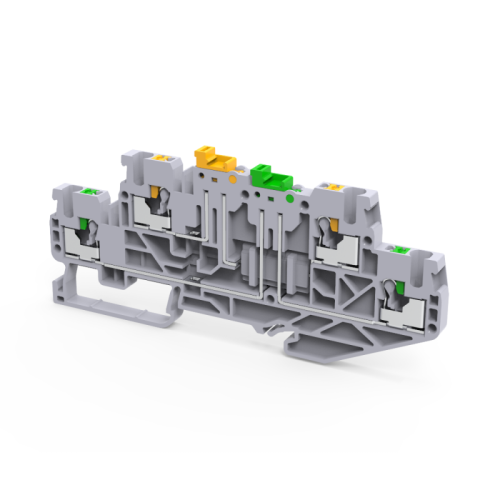 Клемма 2х-ярусная push-in OptiClip CPDLK-2,5-2L-MT-N-I-серый | код 331872 | КЭАЗ