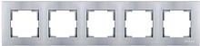 Rita - Рамка 5 постов, горизонтальный монтаж, нерж. сталь | код 2220-800-1582 | Mutlusan
