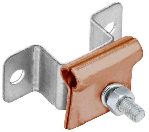  Держатель-зажим соединительный круглого проводника-12мм опорный L=30-40мм медь | код ZHC81-50-1-16-040 | IEK