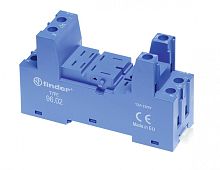 Розетка с винтовыми клеммами (с зажимной клетью) для реле 56.32, применяются модули 86.30, 99.02, в комплекте пластиковая клипса 094.91.3, версия: синий цвет | код 9602SPA | FINDER