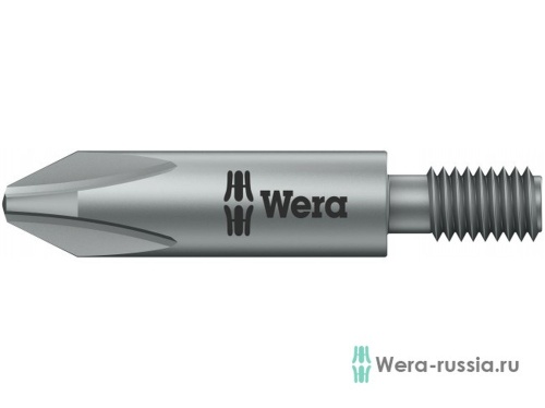 Бита 851/12 Z PH, вязкая твердость, хвостовик с резьбой M 5, PH 2 x 44.5 мм | код WE-065114 | Wera