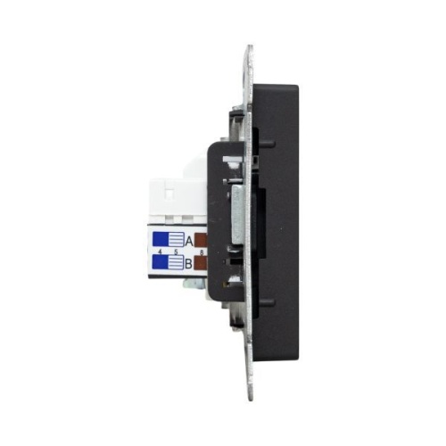 Розетка телевизионная + компьютерная СП Эпика TV + RJ45 кат.5 механизм черн. EKF UP1-SOB-TV+RJ фото 4 Розетка телевизионная + компьютерная СП Эпика TV + RJ45 кат.5 механизм черн. EKF UP1-SOB-TV+RJ фото 4