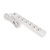 Удлинитель PREMIUM 6 гнезд, 3м, 3х1,5мм?, с/з, 2 USB, белый REXANT | код 13-4122 | REXANT