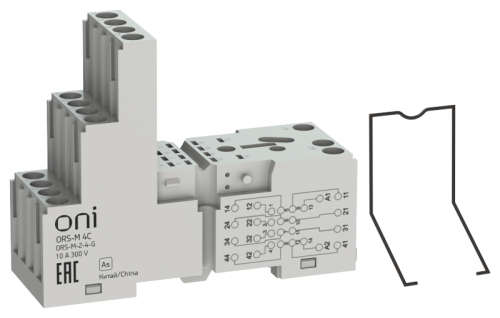 Розетка трёхъярусная ORS-M для реле ORM 2C ONI | код ORS-M-2-2-G | ONI