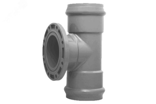 Тройник с ПВХ фланцем 315x100 мм. 90 градусов | код 2181134 | Хемкор