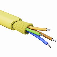 Кабель волоконно-оптический, распределительный, арамидные упрочняющие нити, для внутренней прокладки, нг(A)-HFLTx, 4 ОВ, категория O | код RNDT9C4YL03-E | DKC