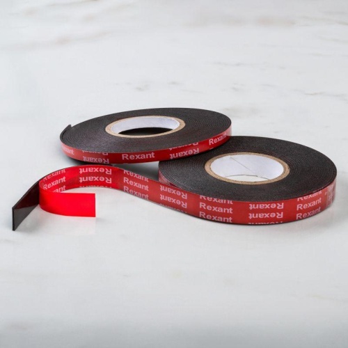 Лента клейкая двухсторонняя на VHB акриловой основе 6ммх5м черн. Rexant 09-6045 фото 2