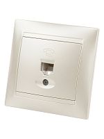 Розетка телефонная RJ11 перламутр Лама TDM | код SQ1815-0815 | TDM