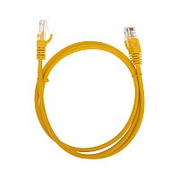 Патч-корд U/UTP, CAT 5e, RJ45-RJ45, 26AWG, LSZH, желтый, 1м REXANT | код 02-0105-1 | REXANT
