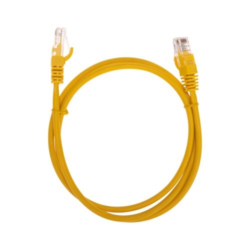 Патч-корд U/UTP, CAT 5e, RJ45-RJ45, 26AWG, LSZH, желтый, 1м REXANT | код 02-0105-1 | REXANT