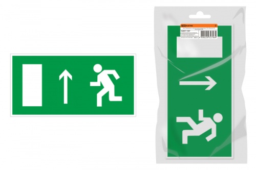 Знак Направление к эвакуационному выходу прямо 350х124мм для ССА инд. упаковка TDM | код SQ0817-1007 | TDM