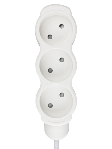 Удлинитель бытовой Люкс 3 гнезда, 10 м, б/з, с з/ш, ПВС 2х1,0 мм2, 10 А, 250 В, 2400 Вт TDM | код SQ1303-4005 | TDM