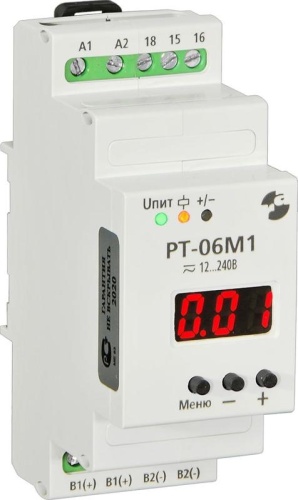 Реле контроля тока РТ-06М1 0-5А пост./50Гц контроль превыш. установ. велич. тока индикация текущего знач. тока пит. от сети 12-240В пост./50Гц задерж. сраб. 0.32-600с ток контактов исполн. реле 8А 1п УХЛ4 Реле и Автоматика A8223-79682705