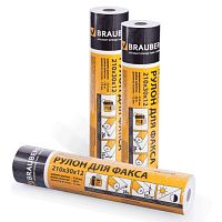 Рулон для факса 210 мм (диаметр 45 мм, длина 28 м, втулка 12 мм), BRAUBERG, 110149 | код 110149 | BRAUBERG