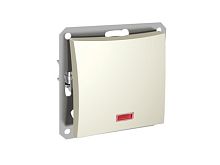 ДУЭТ Нажимная КНОПКА с подсветкой, сх.1а, 10АХ, механизм, БЕЖЕВЫЙ | код WDE000217 | Systeme Electric