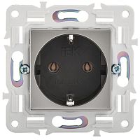 SKANDY Розетка с заземлением без защитных шторок 16А SK-R05N никель IEK | код SK-R11-16-K50 | IEK