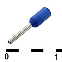 Наконечник втулочный изолированный RUICHI DN00206, 0.75x6 мм, 0.25 мм?, синий | код 64392 | Ruichi