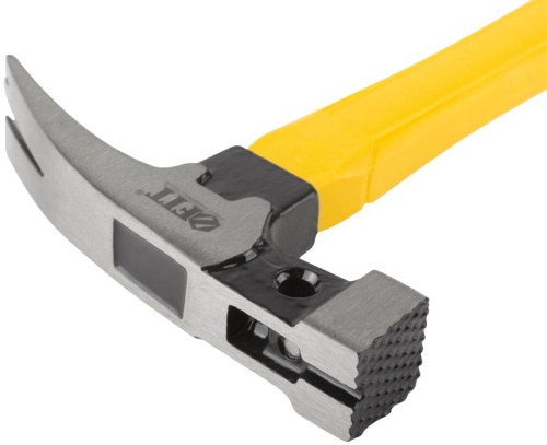 Молоток-гвоздодер 27мм 370г дополнит. гвоздодер; фибергласовая усилен. удлиненная ручка FIT 44750 фото 5