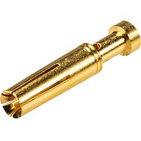 Розеточный обжимной контакт REVOS, диаметр контакта 2,5 мм, сечение обслуживаемых проводников 4 мм кв., тип покрытия контактов: золото | код 02.123.7401.0 | Wieland