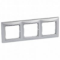 Рамка 3 поста VALENA CLASSIC, алюминий | код. 770353 | Legrand