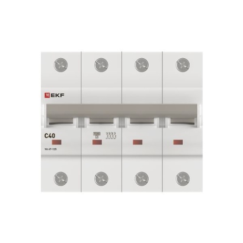 Автоматический выключатель ВА 47-125 4P 40А (C) 15кА PROXIMA EKF | код mcb47125-4-40C | EKF фото 5 Автоматический выключатель ВА 47-125 4P 40А (C) 15кА PROXIMA EKF | код mcb47125-4-40C | EKF фото 5