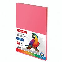 Бумага цветная BRAUBERG, А4, 80 г/м2, 100 л., интенсив, красная, для офисной техники, 112449 | код 112449 | BRAUBERG
