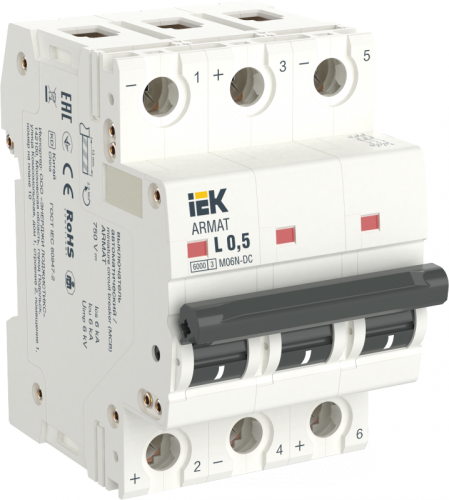 ARMAT Авт. выкл. M06N-DC 3P Z 6А IEK | код AR-M06N-3-Z006DC | IEK