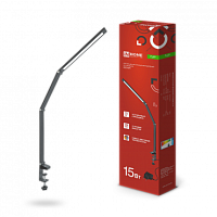 Светильник наст сд PLUS ССC-02Ч 15Вт 3000-6500К 600Лм USB, с адаптером, струбц ЧЕРНЫЙ IN HOME | код 4690612045269 | IN HOME