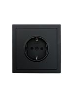 Розетка 1-мест. с защитн.шторк. ПБТ СП ZIMA IP20 10А безвинт. зажим черн. бархат LEZARD 704-4288-124BQC